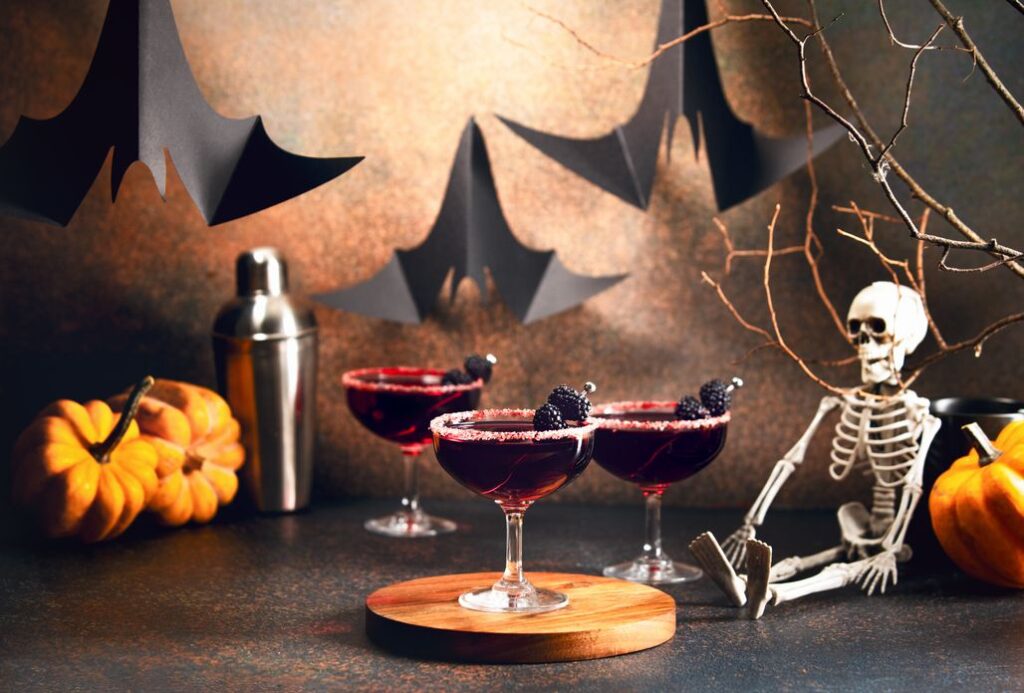 Halloween Drinks und Deko